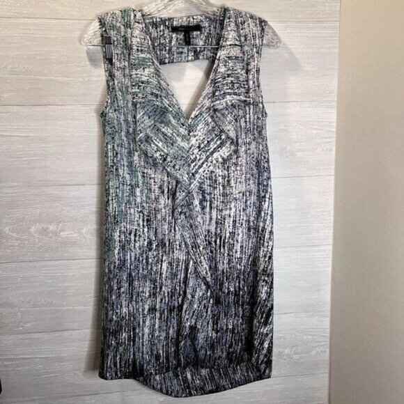 bcbgmaxazria Women's V-neck‎ Ruffle Front Sleeveless Top - Picture 3 of 6